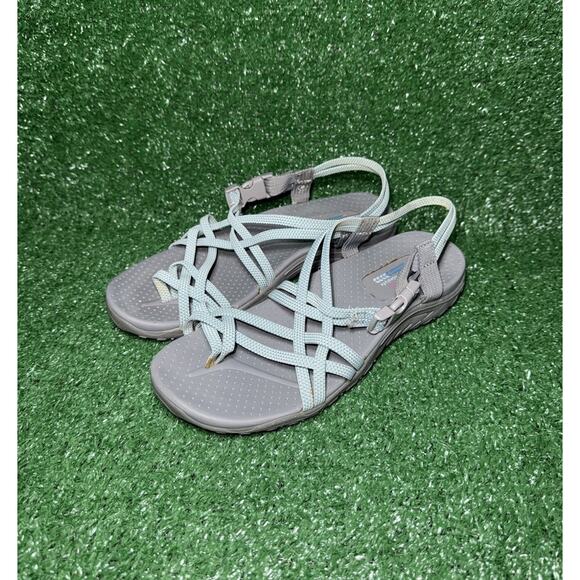 Skechers Womens Outdoor Lifestyle Sandals Adjustable Strap Blue & Grey Size‎ 8 - Picture 3 of 8